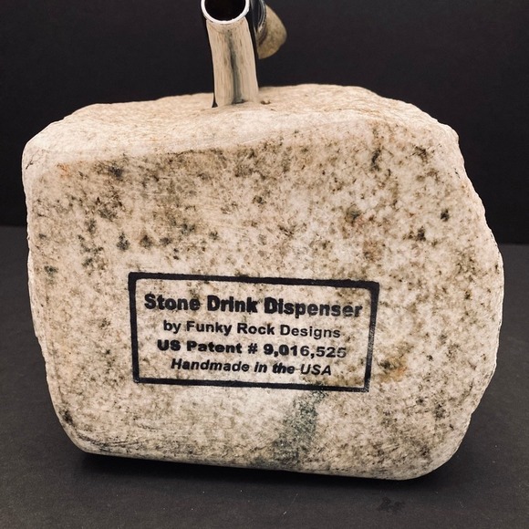 Funky Rock Designs Granite Stone & Stainless Steel Tap Beverage Liquor Dispenser - Picture 3 of 14
